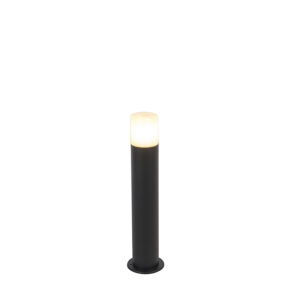 Vonkajšia lampa čierna s opálovo bielym odtieňom 50 cm - Odense