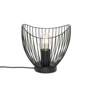Moderná stolová lampa čierna 20 cm - Pua