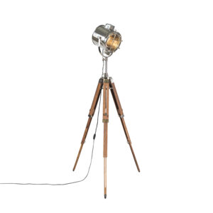 Stojacia lampa s dreveným statívom a štúdiovým bodom - Tripod Shiny