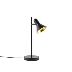 Moderná stolná lampa čierna so zlatým 1-svetlom - Magno