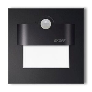 LED nástenné svietidlo Skoff Tango černá teplá 10V MJ-TAN-D-H s čidlom pohybu
