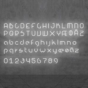 Artemide Alphabet of Light veľké písmeno stenu W