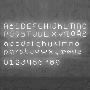 Artemide Alphabet of Light malé písmeno na stenu j