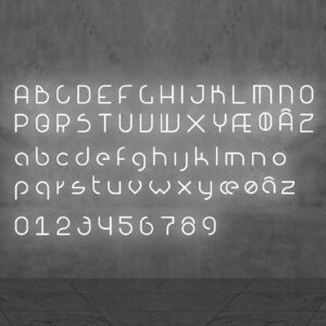 Artemide Alphabet of Light malé písmeno na stenu q
