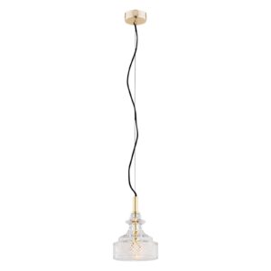 Závesná lampa Crosby s pekným skleneným tienidlom