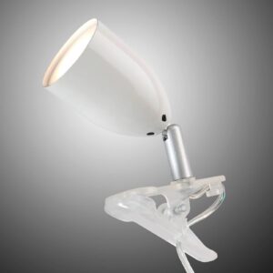Moderná upínacia LED lampa LEO v bielej