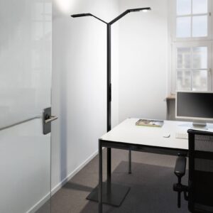 Luctra Floor Twin Linear stojaca LED lampa, čierna