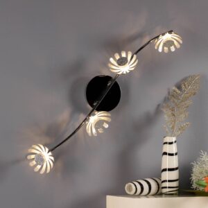 Nástenné LED svietidlo Bloom 4-plameňové striebro
