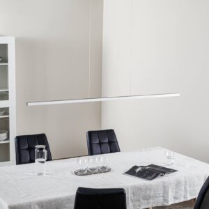 Závesné LED svietidlo Orix, biele, 150 cm dĺžka
