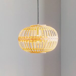 Závesná lampa Amsfield z bambusu oválny tvar