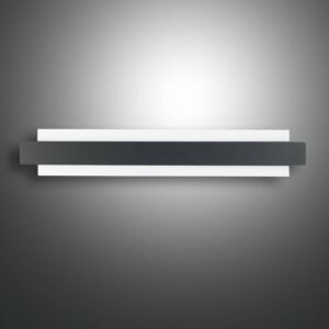 Nástenné LED svietidlo Regolo kovové čelo čierne