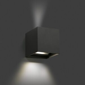 Vonkajšie nástenné LED svietidlo Olan tmavosivé