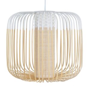 Forestier Bamboo Light M závesná lampa 45 cm biela