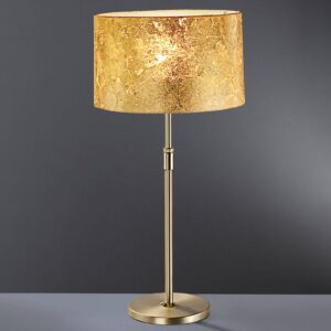Zlatá stolná lampa Loop 55 – 75 cm vysoká