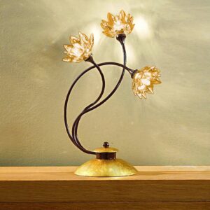 Stolná lampa Fiorella jantárová
