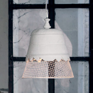 Karman Domenica sadrová závesná lampa biela 35 cm