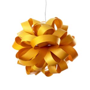 LZF Agatha Ball závesná lampa, 84×80 cm, žltá