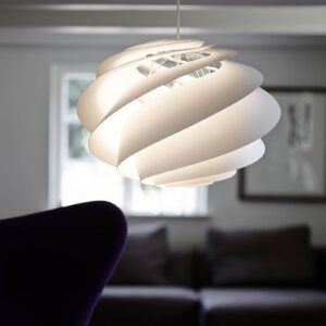 LE KLINT Swirl 3 Small – závesná lampa v bielej