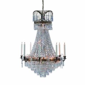 Veľkolepý sviečkový visiaci luster Läckö 66 cm