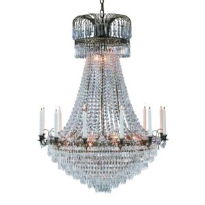Veľkolepý sviečkový visiaci luster Läckö 92 cm