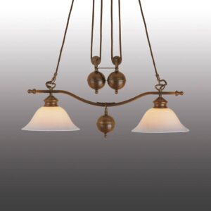 Menzel Anno 1900 dvoj-plameňová závesná lampa