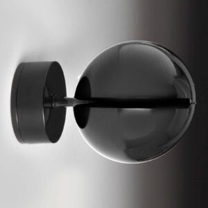 Milan Bo-La nástenná lampa, okrúhly držiak, čierna
