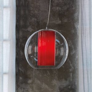 Modo Luce Bolla závesná lampa plast červená Ø50 cm
