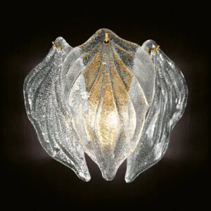 Sklenené nástenné svetlo Foglie z muránskeho skla