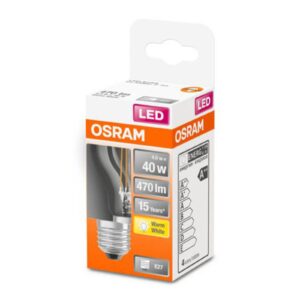 OSRAM Classic P LED žiarovka E27 4W 2.700K číra