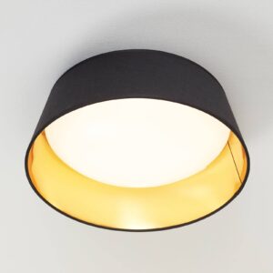 Čierno-zlaté stropné svietidlo Ponts diódy LED