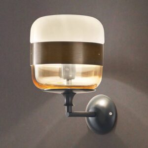 Dizajnová nástenná lampa Futura zo skla
