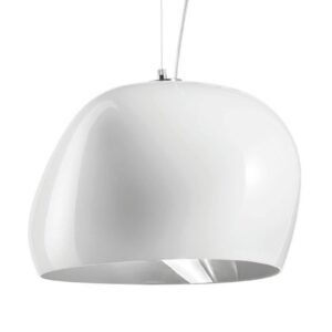 Závesná lampa Surface Ø 40 cm E27 biela/oceľová
