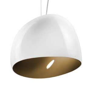Závesná lampa Surface Ø 40 cm E27 biela/hnedá