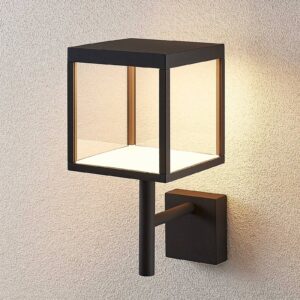 Vonkajšie nástenné LED svietidlo Cube sklenené