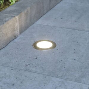 Okrúhle zapustené podlahové LED svietidlo Doris