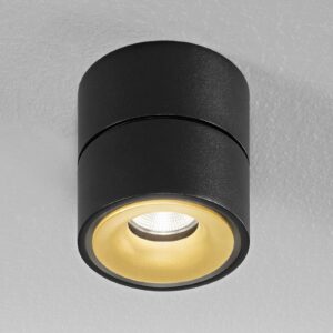 Egger Clippo S stropné LED svietidlo, čierno-zlatá