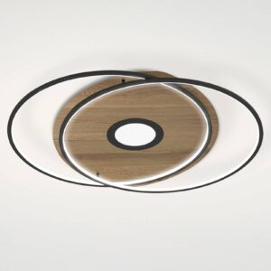 Paul Neuhaus Q-AMIRA stropné LED svetlo ovál hnedá