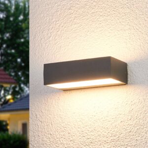 Vonkajšie nástenné LED svetlo Lissi hranatý tvar