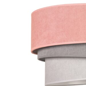 Závesná lampa Pastell Trio ružová/sivá/svetlosivá