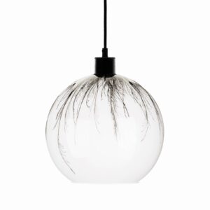 Závesná lampa Ball púpavový dekór hore Ø 25 cm