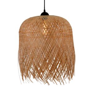 Lindby Solivia závesná lampa z bambusu