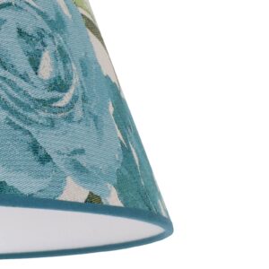 Tienidlo na lampu Sofia 31 cm kvetinové tyrkysová
