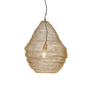 Orientálna závesná lampa zlatá 45 cm - Nidum
