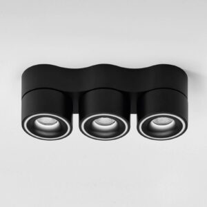 Egger Clippo Trio bodové LED, čierna, stmievateľné