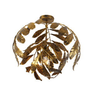 Vintage stropné svietidlo starožitné zlaté 45 cm - Lipa