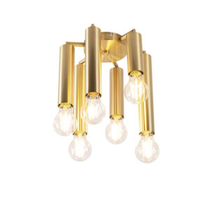Art Deco stropné svietidlo zlaté 6-svetlo -Tubi