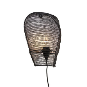 Orientálna nástenná lampa čierna 35 cm - Nidum