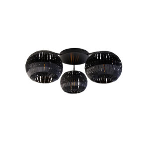 Moderné stropné svietidlo čierne 3-svetlo - Zoë