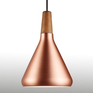 Závesná lampa Nori z kovu, medenej farby Ø 18 cm