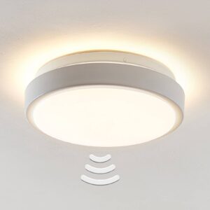 Lindby Camille stropné LED, snímač, Ø 26 cm biele
